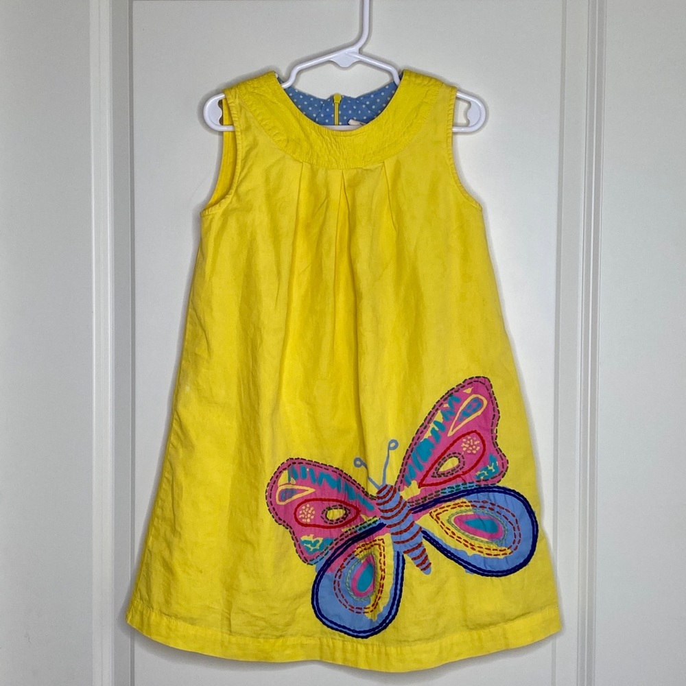 Mini Boden Yellow Butterfly Dress!